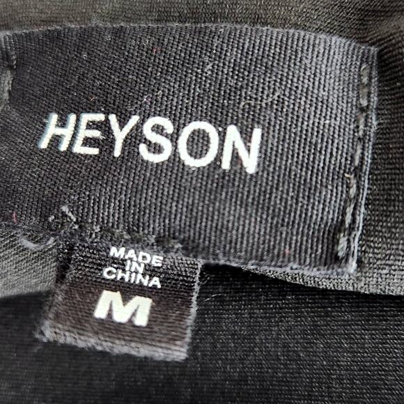 Heyson Black Textured Faux Leather Leggings Medium - Picture 3 of 5